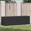 Fekete polyrattan kerti tárolóláda 200 x 50 x 60 cm