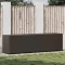 Barna polyrattan kerti tárolóláda 200 x 50 x 60 cm