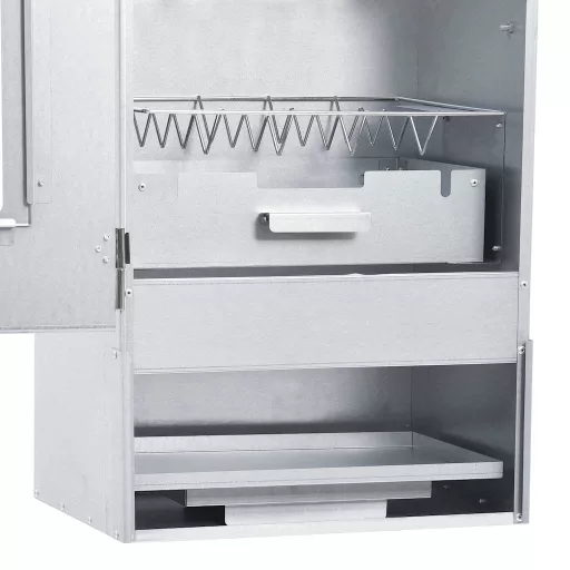 BBQ füstölő 1 kg faaprítékkal 44,5 x 29 x 83 cm