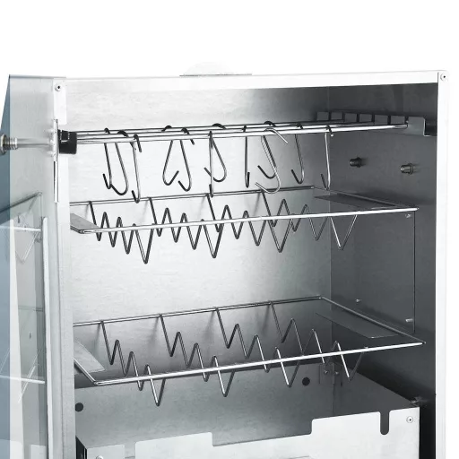 BBQ füstölő 1 kg faaprítékkal 44,5 x 29 x 83 cm