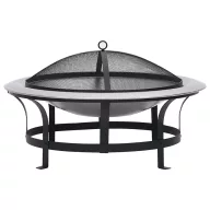 Rozsdamentes acél kültéri tűztál grillráccsal 76 cm