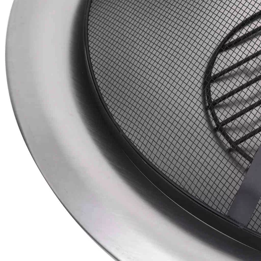 Rozsdamentes acél kültéri tűztál grillráccsal 76 cm