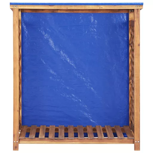 Tömör akácfa tűzifatároló 105 x 38 x 115 cm