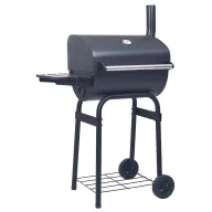 Fekete faszén tüzelésű grillsütő alsó polccal