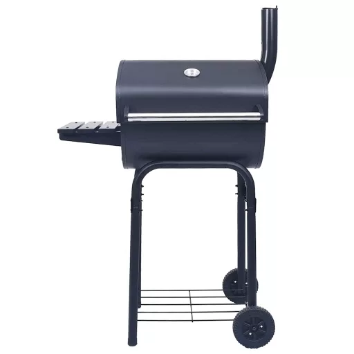 Fekete faszén tüzelésű grillsütő alsó polccal