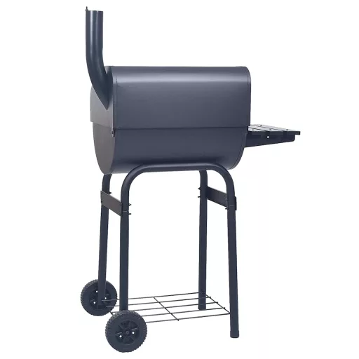 Fekete faszén tüzelésű grillsütő alsó polccal