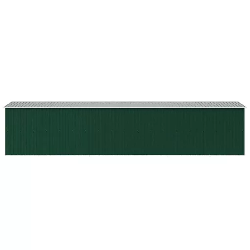 Zöld horganyzott acél kerti fészer 257 x 990 x 181 cm