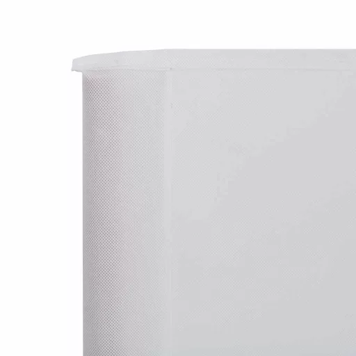 3 paneles homokfehér szövet szélfogó 400 x 80 cm