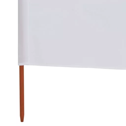 3 paneles homokfehér szövet szélfogó 400 x 80 cm