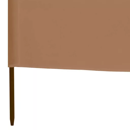 3 paneles tópszínű szövet szélfogó 400 x 80 cm
