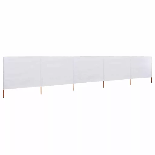 Homokfehér szövet 5-paneles szélfogó 600 x 80 cm