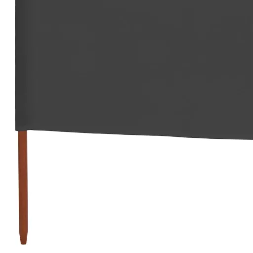 Antracitszürke szövet 5-paneles szélfogó 600 x 120 cm
