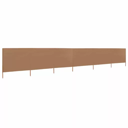 Tópszínű szövet 6-paneles szélfogó 800 x 120 cm