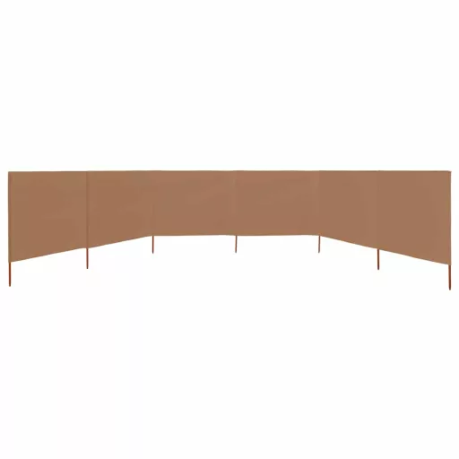 Tópszínű szövet 6-paneles szélfogó 800 x 120 cm
