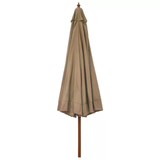 Tópszínű kültéri napernyő farúddal 330 cm