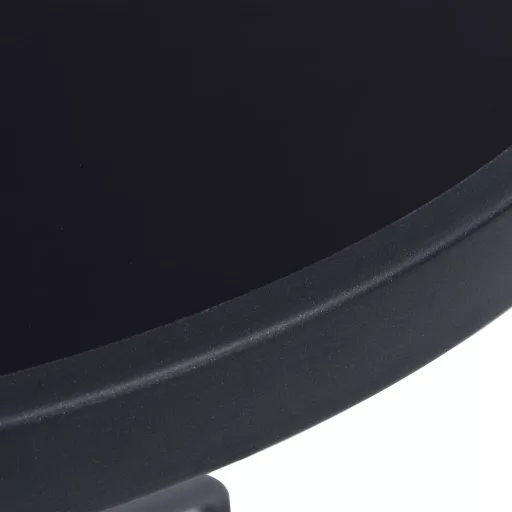Fekete acél és üveg kerti asztal 60 cm