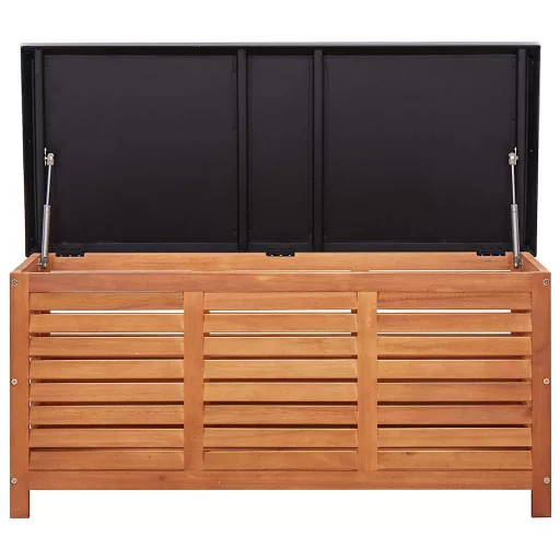 Tömör eukaliptuszfa kerti tárolóláda 117 x 50 x 55 cm
