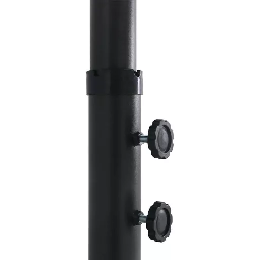 Fekete kültéri napernyő alumíniumrúddal 460 x 270 cm