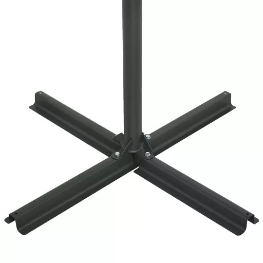 Fekete kültéri napernyő alumíniumrúddal 460 x 270 cm