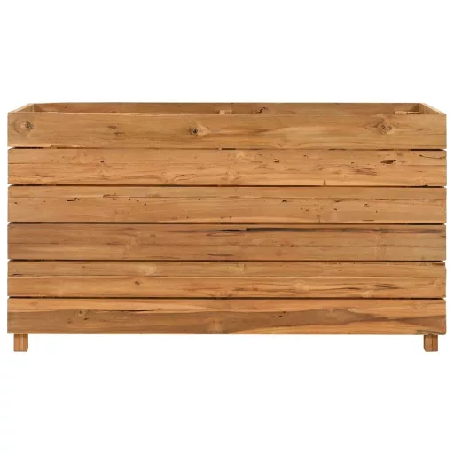 Újrahasznosított tíkfa és acél magaságyás 100 x 40 x 55 cm
