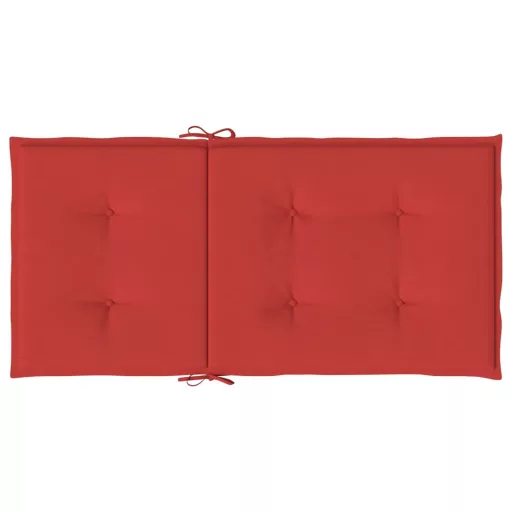 4 db piros oxford szövet háttámlás székpárna 100x50x3 cm