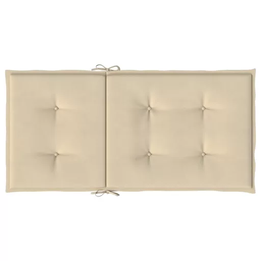 4 db bézs oxford szövet háttámlás székpárna 100x50x3 cm