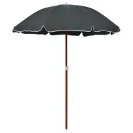 Antracitszürke napernyő acélrúddal 180 cm
