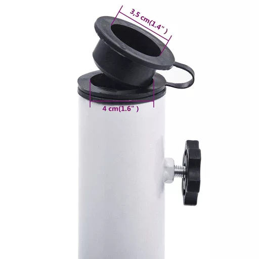 Fehér öntöttvas napernyőtalp 9 kg 40 cm