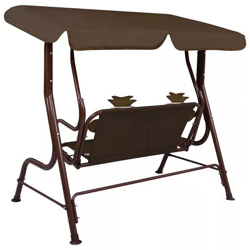 Barna szövet gyermek hintapad 115 x 75 x 110 cm