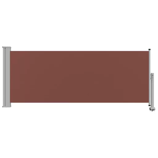 Barna behúzható oldalsó teraszi napellenző 100 x 300 cm