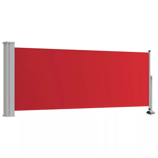 Piros behúzható oldalsó teraszi napellenző 100 x 300 cm