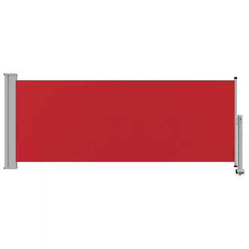 Piros behúzható oldalsó teraszi napellenző 100 x 300 cm