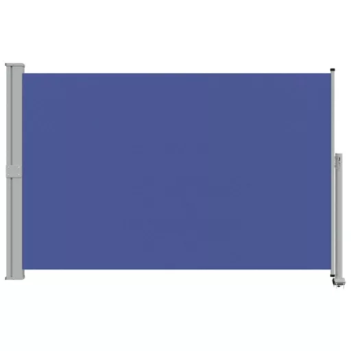Kék behúzható oldalsó terasz napellenző 160 x 300 cm
