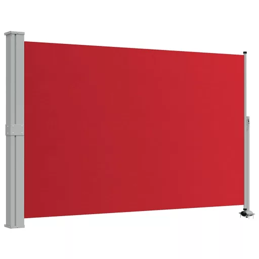Piros behúzható oldalsó terasz napellenző 160 x 300 cm