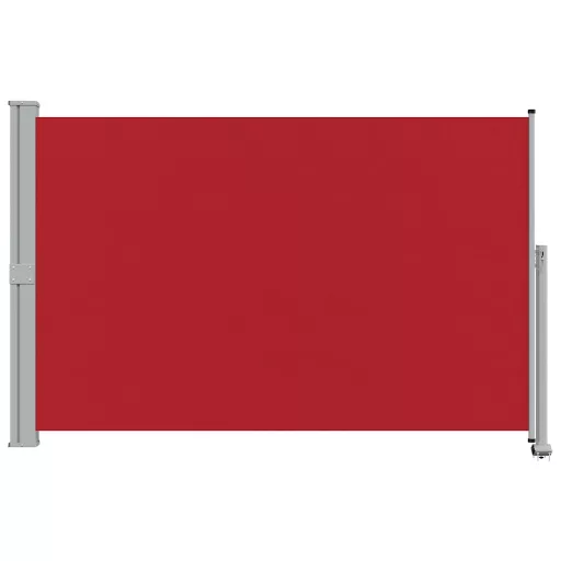 Piros behúzható oldalsó terasz napellenző 160 x 300 cm