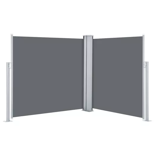 Antracitszürke behúzható oldalsó napellenző 100 x 600 cm