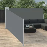   Antracitszürke behúzható oldalsó napellenző 100 x 1000 cm
