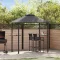 Antracitszürke acél grillpavilon 240 x 150 x 255 cm