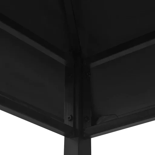 Antracitszürke acél grillpavilon 240 x 150 x 255 cm