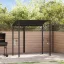 Antracitszürke acél grillpavilon 215 x 150 x 220 cm