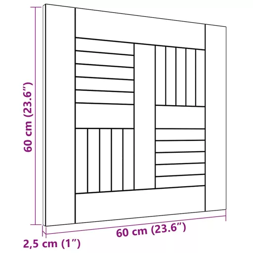 Tömör tíkfa asztallap 60 x 60 x 2,5 cm