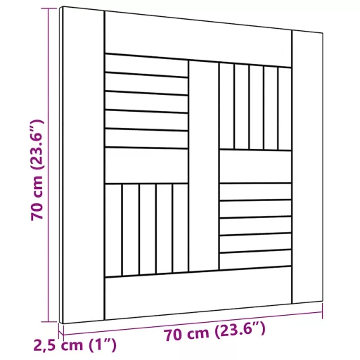 Tömör tíkfa asztallap 70 x 70 x 2,5 cm
