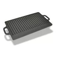Megfordítható öntöttvas grilltálca 38 x 23 cm