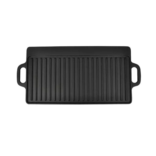 2 db megfordítható öntöttvas grilltálca 38 x 23 cm