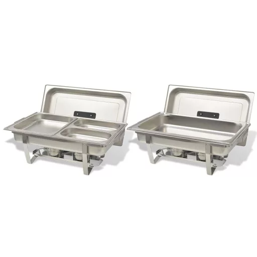 2 részes rozsdamentes acél chafing készlet
