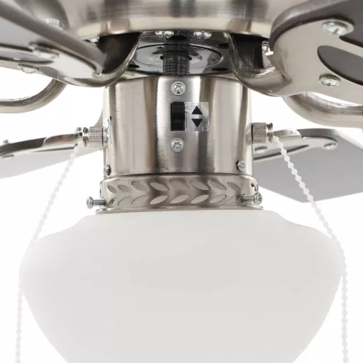 Díszes mennyezeti ventilátor lámpával 82 cm sötétbarna