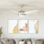 Díszes mennyezeti ventilátor lámpával 128 cm fehér