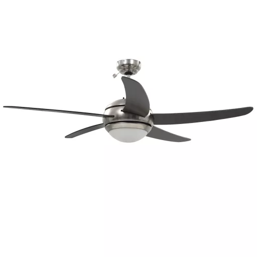 Díszes mennyezeti ventilátor lámpával 128 cm barna