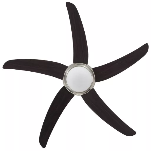 Díszes mennyezeti ventilátor lámpával 128 cm barna