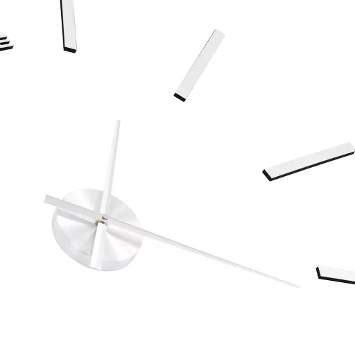 Modern küllemű ezüstszínű 3D falióra, 100 cm XXL méret